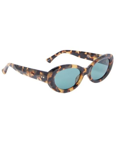 Dries Van Noten Occhiali da sole ovali - occhiali alla moda per uomini e donne - Blu