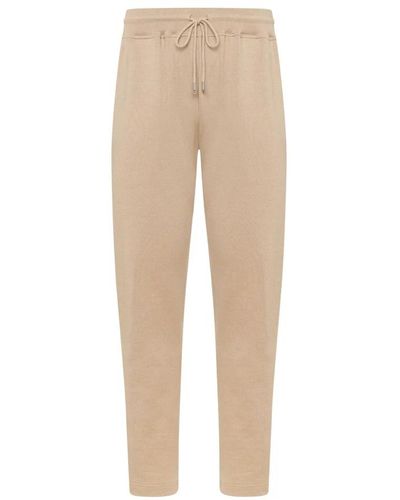 Kiton Baumwoll-joggers leicht bequemer stil - Natur