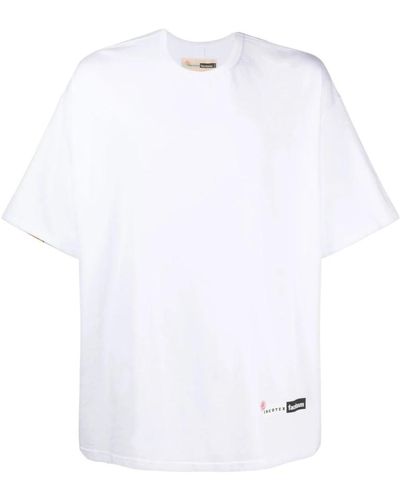 Incotex Es T-Shirt mit Giro-Druck - Weiß