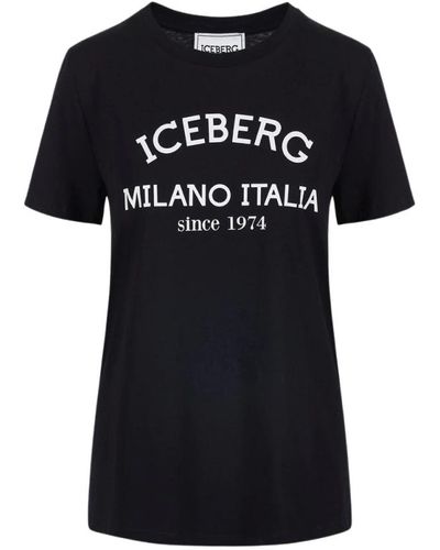 Iceberg Magliette con logo - Nero