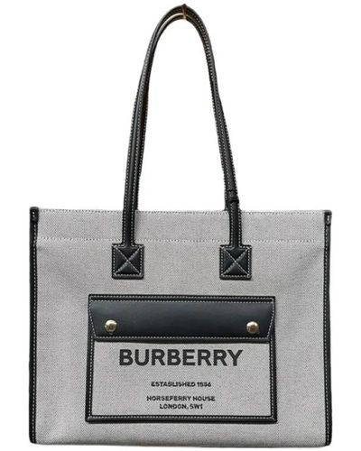 Burberry Canvas freya grey small tasche - Schwarz