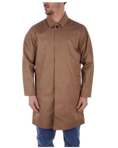 Barbour Single-Breasted Coats - Brown