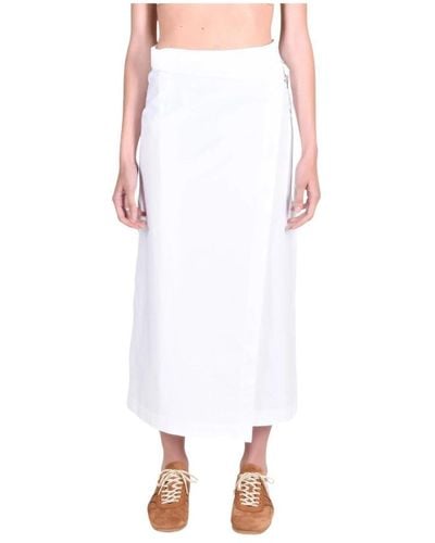 Barena Midi Skirts - White