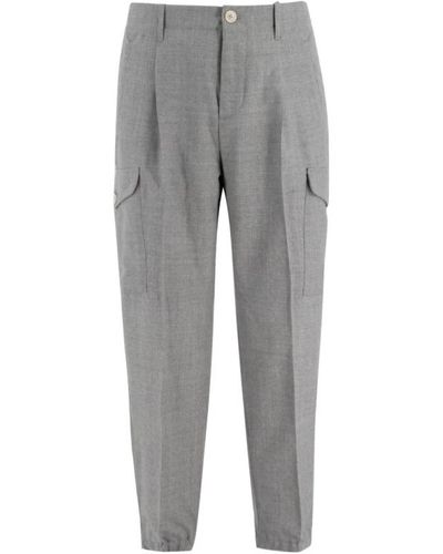 Brunello Cucinelli Slim-Fit Pants - Gray