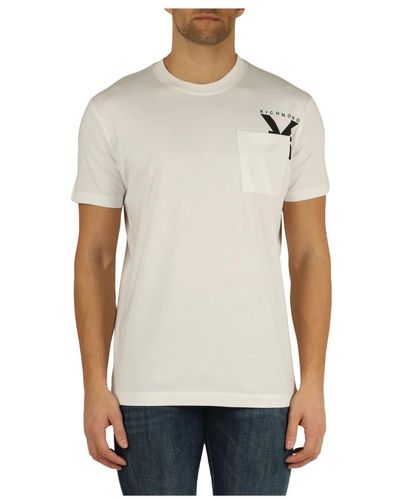 RICHMOND T-shirt in cotone pima con tasca frontale - Neutro