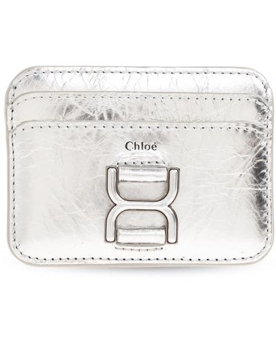 Chloé Porta carte in pelle - Bianco