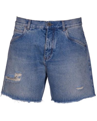 Balmain Denim Shorts - Blue