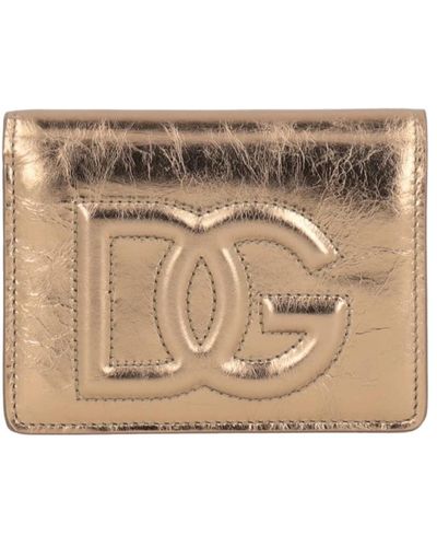 Dolce & Gabbana Goldene geldbörse mit verstecktem verschluss - Mettallic
