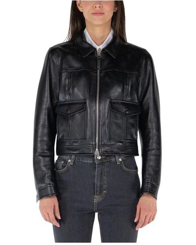 Tom Ford Leather Jackets - Black