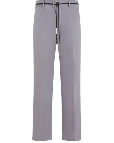 Marni Pantaloni chino in cotone grigio mercurio