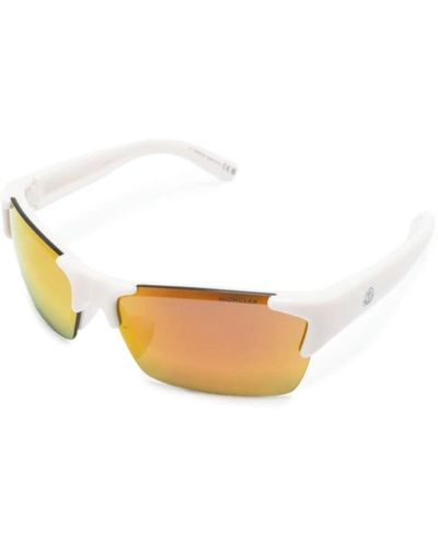 Moncler Weiße sonnenbrille mit originalzubehör