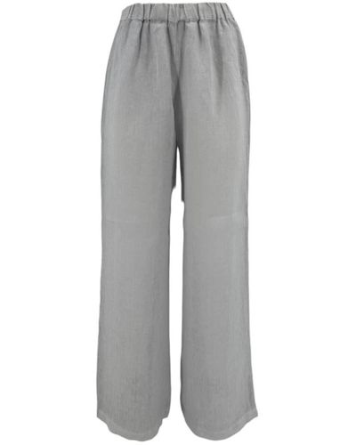 120% Lino Wide trousers - Grau