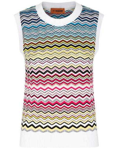 Missoni Sleeveless Tops - Blue