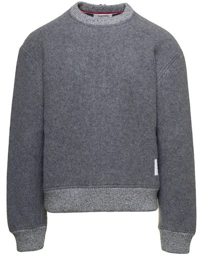 Thom Browne Knitwear > round-neck knitwear - Gris