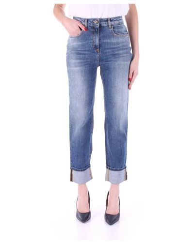 Elisabetta Franchi Stilvolle Straight Jeans - Blau