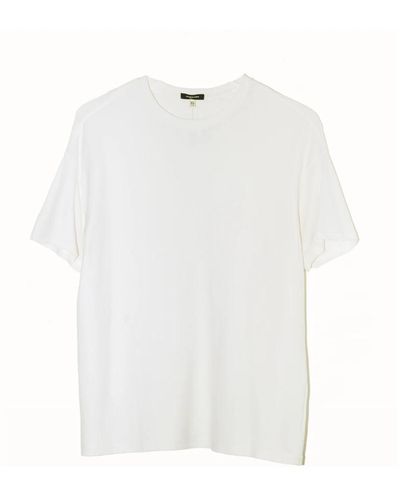 R13 Camiseta boxy sin costuras - Blanco