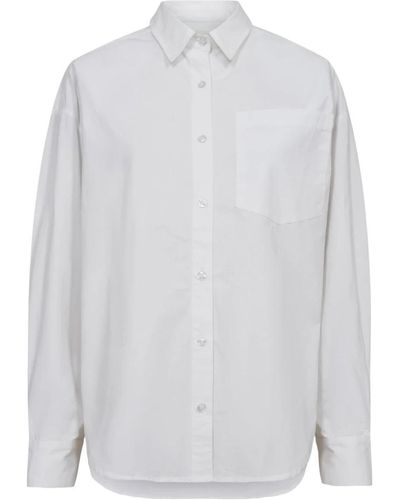 Designers Remix Weißes hemd mit gepolsterten schultern