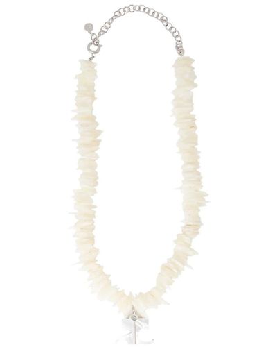 Courreges Iridescent coral choker halskette - Weiß