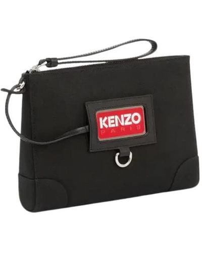 KENZO Reiseinspirierte schwarze tasche mit ausweishalter