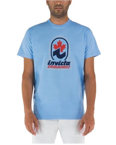 DSquared² T-shirt invicta cigar - Blu