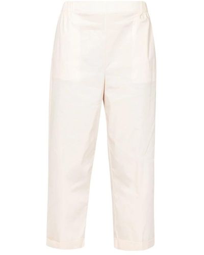 Liviana Conti Cropped Trousers - Natural