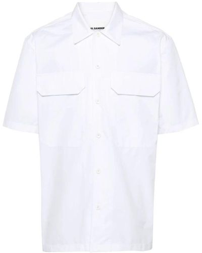 Jil Sander Short Sleeve Shirts - White