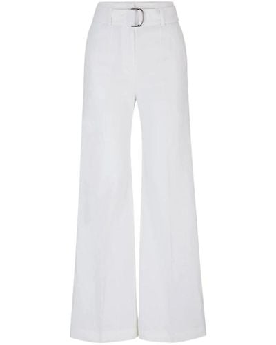 BOSS Wide Trousers - White