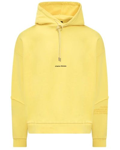 A BETTER MISTAKE Gelber cut hoodie