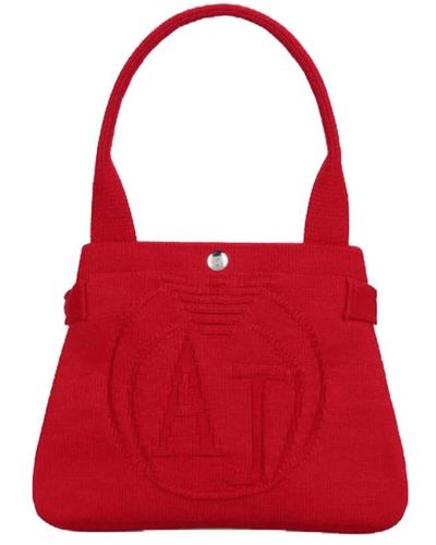Armani Quadratische handtasche mit magnetischem verschluss - Rot
