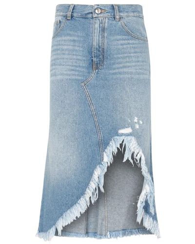 Chloé Denim midi rock in foggy - Blau