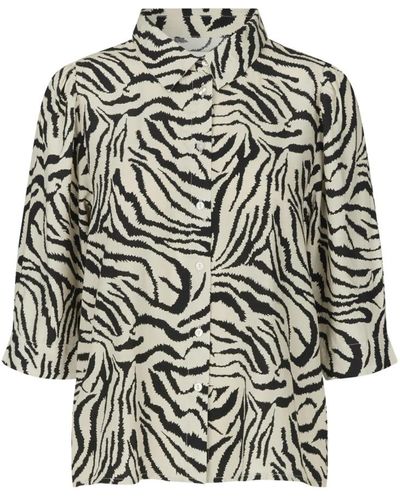 Lolly's Laundry Zebra print hemd bluse - Mehrfarbig