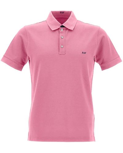 Fay Polo Shirts - Pink