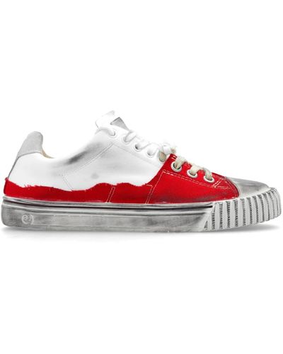 Maison Margiela Sneakers con effetti consumati dal tempo - Rosso