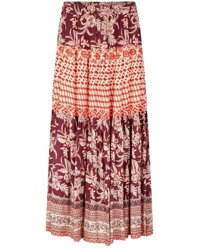 Lolly's Laundry Maxi Skirts - Red