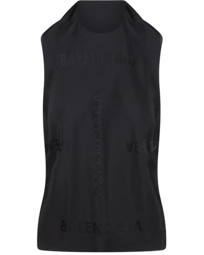 Balenciaga Sleeveless Tops - Black