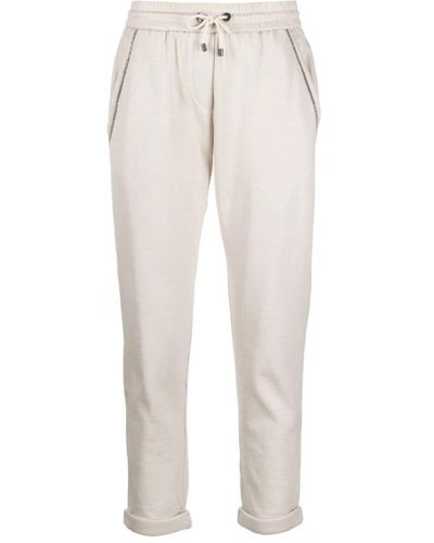 Brunello Cucinelli Cropped Trousers - Natural