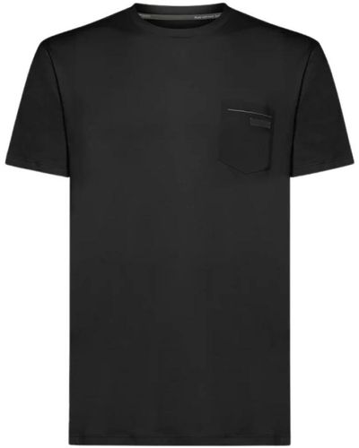 Rrd Rundhals t-shirt mit tasche - Schwarz