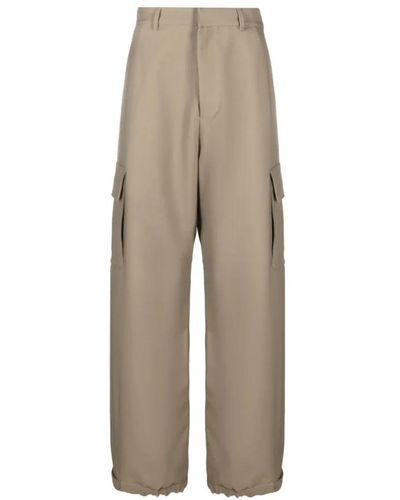 Off-White c/o Virgil Abloh Wide Trousers - Natur