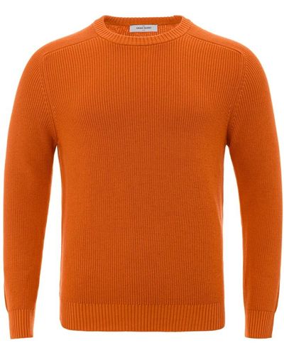 Gran Sasso Round-Neck Knitwear - Orange