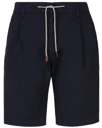 Eleventy Blaue baumwoll-bermuda-shorts
