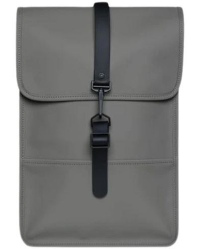Rains Minimalistischer moderner rucksack mit laptopfach - Grau