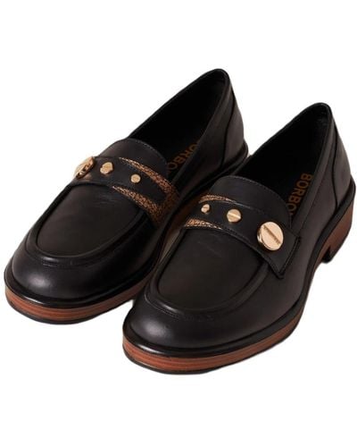 Borbonese Shoes > flats > loafers - Noir