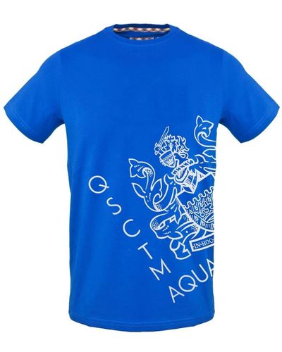 Aquascutum T-shirt uomo con logo - Blu