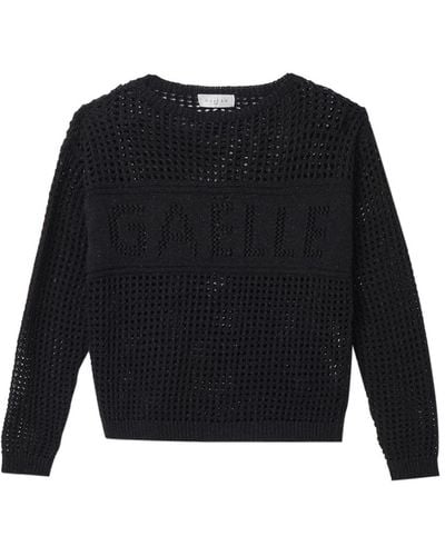 Gaelle Paris Round-Neck Knitwear - Black