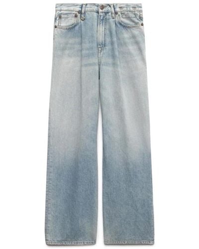 R13 Weite plissierte jeans - Blau