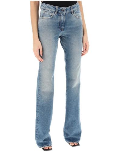 Off-White c/o Virgil Abloh Vintage distressed bootcut jeans - Azul