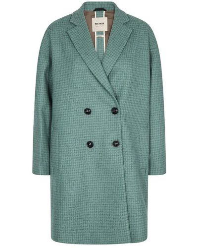 Mos Mosh Vienna felto coat giacca blu spruce - Verde