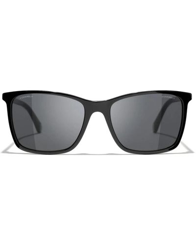 Chanel Quadratische sonnenbrille - Grau
