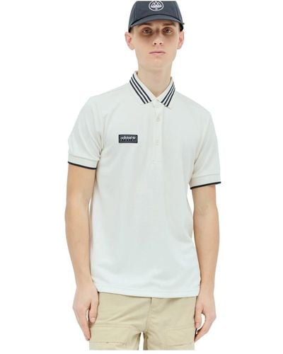 adidas Originals Klassisches logo patch polo shirt - Weiß