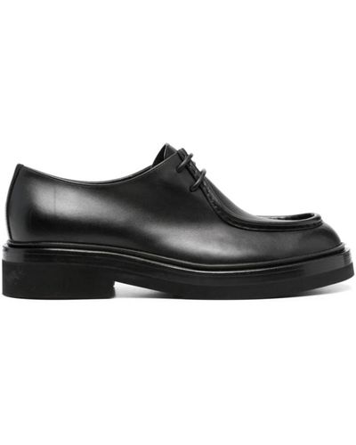 Santoni Zapatos derby de cuero negro